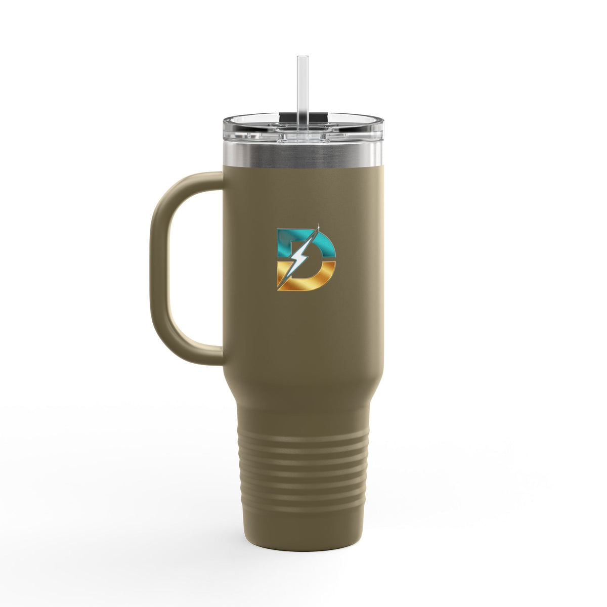 40oz Insulated Travel Mug with Bold Logo — Large Stainless Steel Tumbler Printify