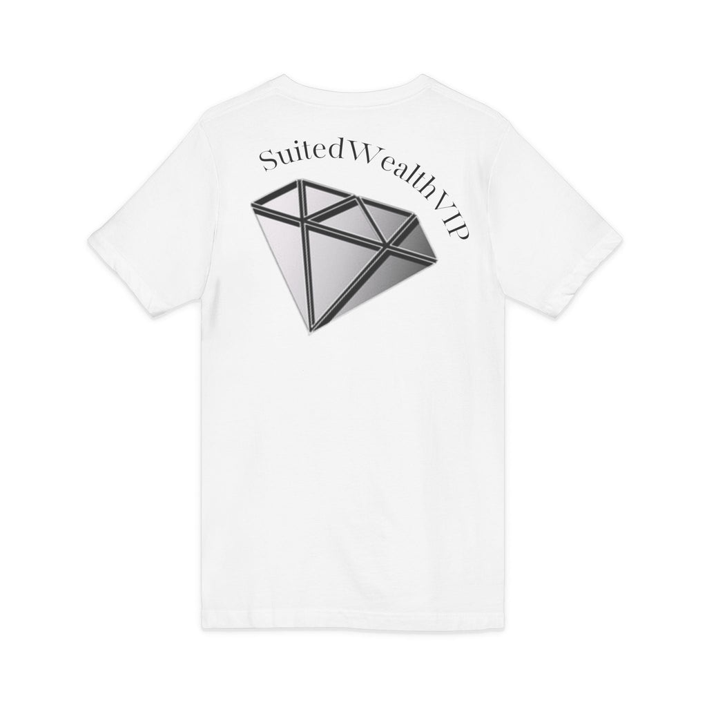 Real Apparel Co. Threads V-Neck Tee — Suited Wealth VIP Diamond Graphic Printify