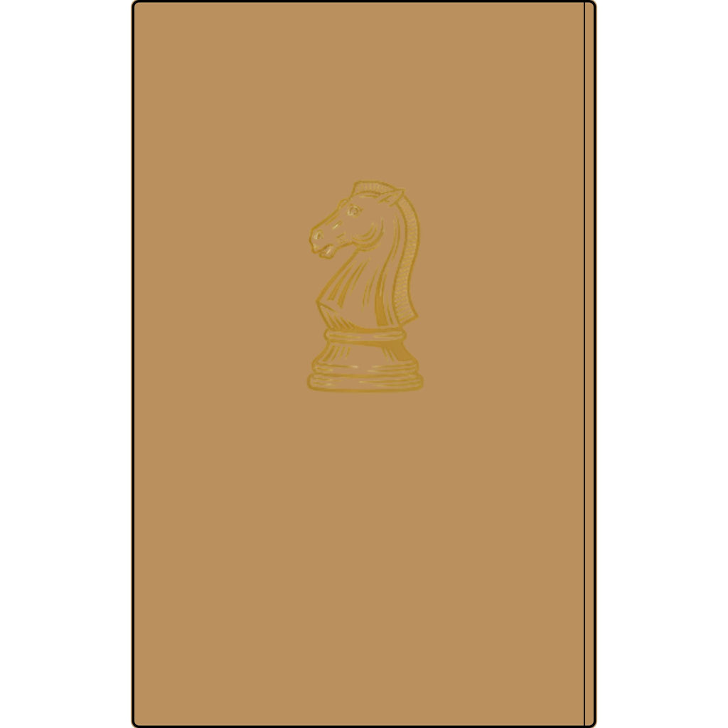 Engraved Vegan Leather Journal — 'This Ain't Checkers, It's Chess' Knight Notebook for Chess Players Printify