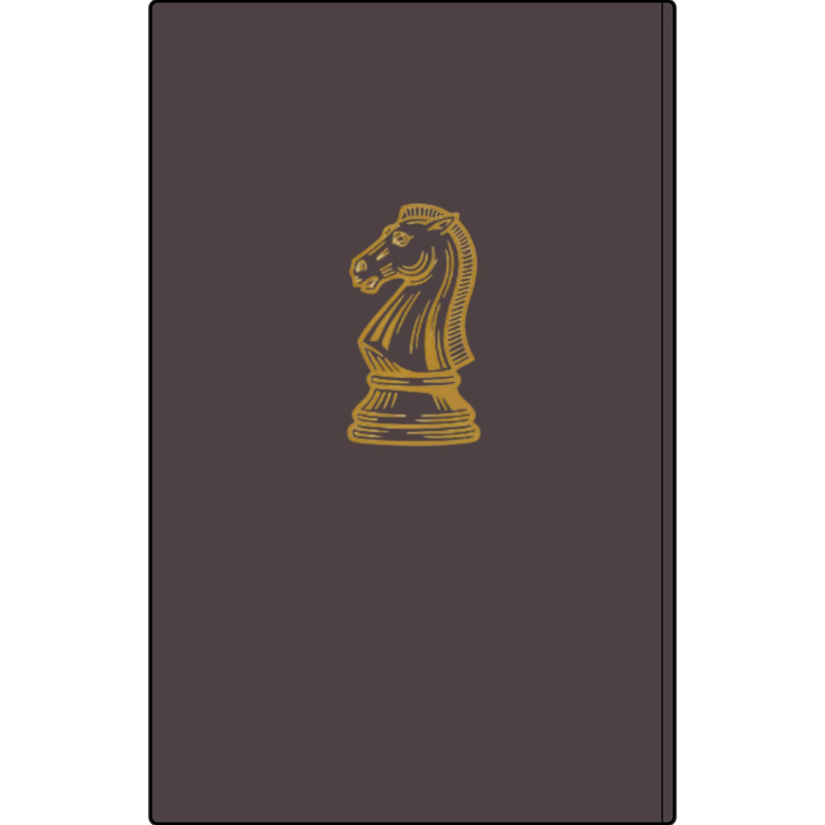 Engraved Vegan Leather Journal — 'This Ain't Checkers, It's Chess' Knight Notebook for Chess Players Printify