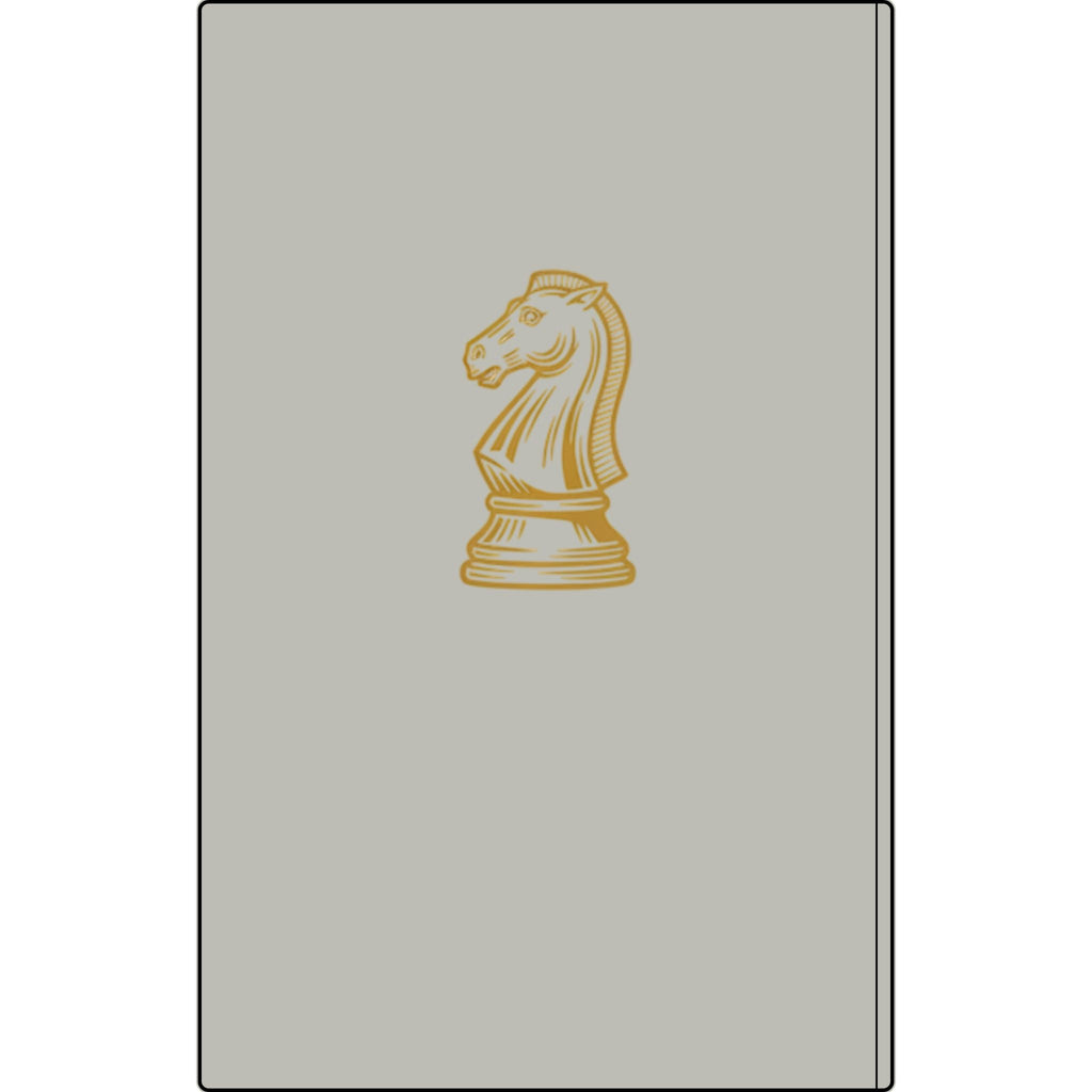 Engraved Vegan Leather Journal — 'This Ain't Checkers, It's Chess' Knight Notebook for Chess Players Printify