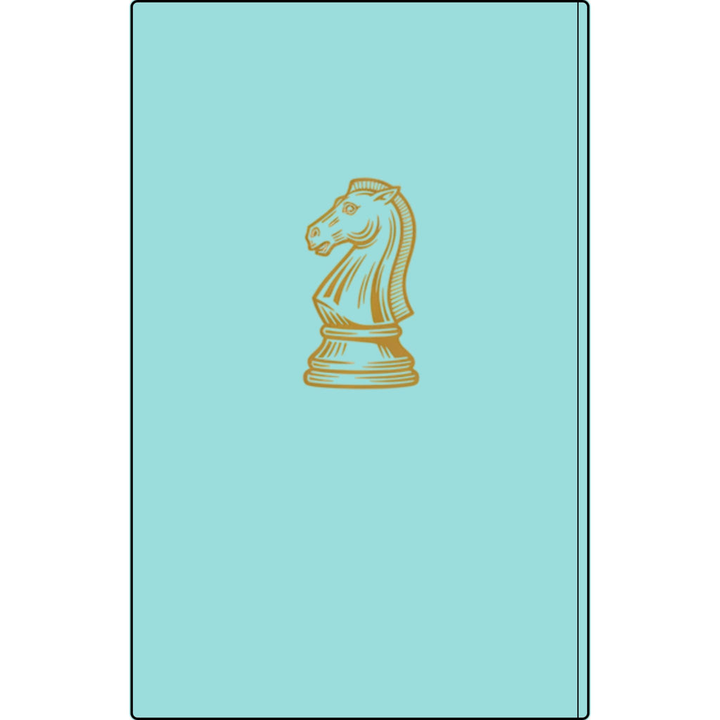 Engraved Vegan Leather Journal — 'This Ain't Checkers, It's Chess' Knight Notebook for Chess Players Printify