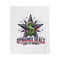 Velveteen Plush Blanket — Dynamix Dealz “Map to Money” Graphic Throw