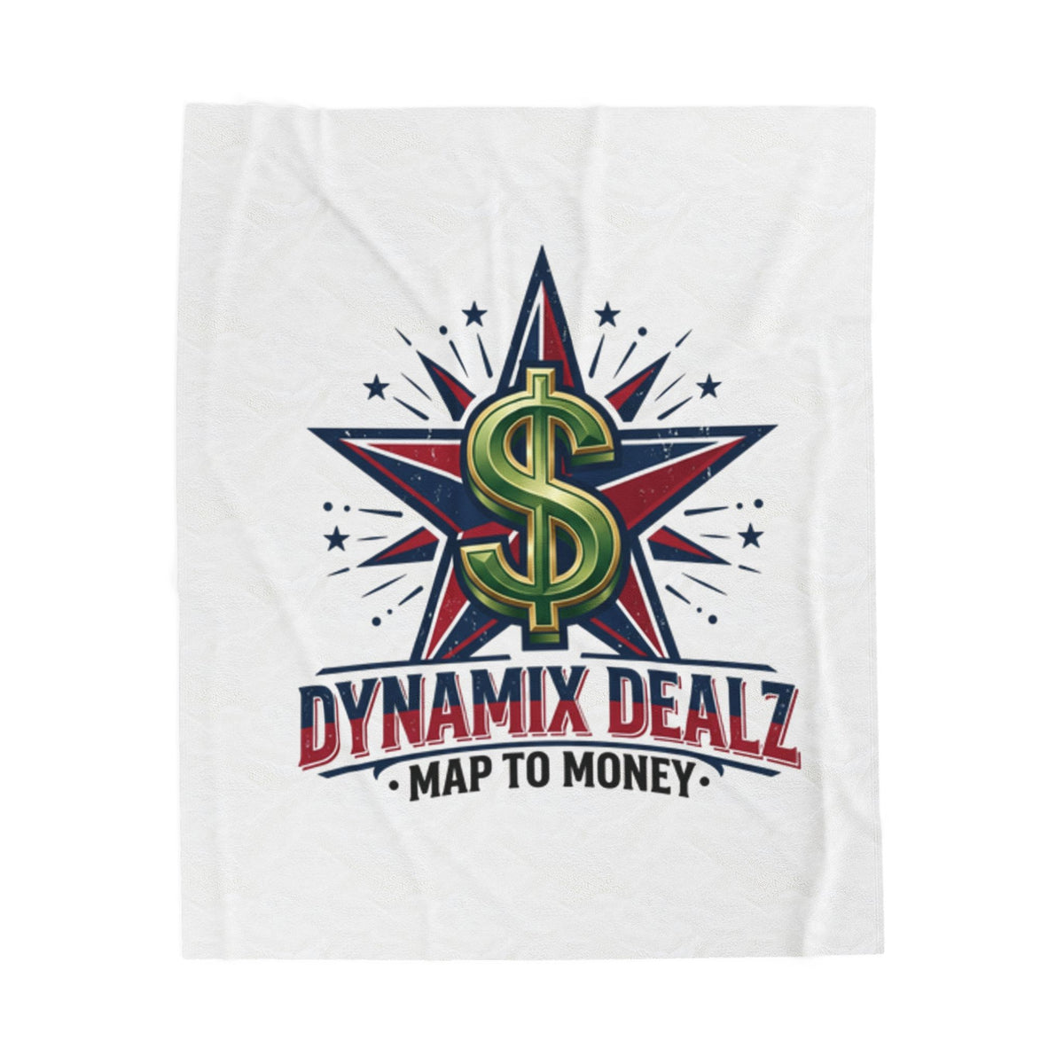Velveteen Plush Blanket — Dynamix Dealz “Map to Money” Graphic Throw