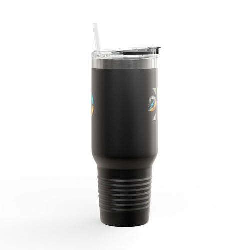 40oz Insulated Travel Mug with Bold Logo — Large Stainless Steel Tumbler Printify