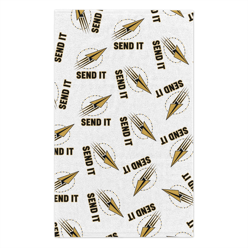 Rally Towel — "Send It" Paper Airplane Design (11x18) Printify