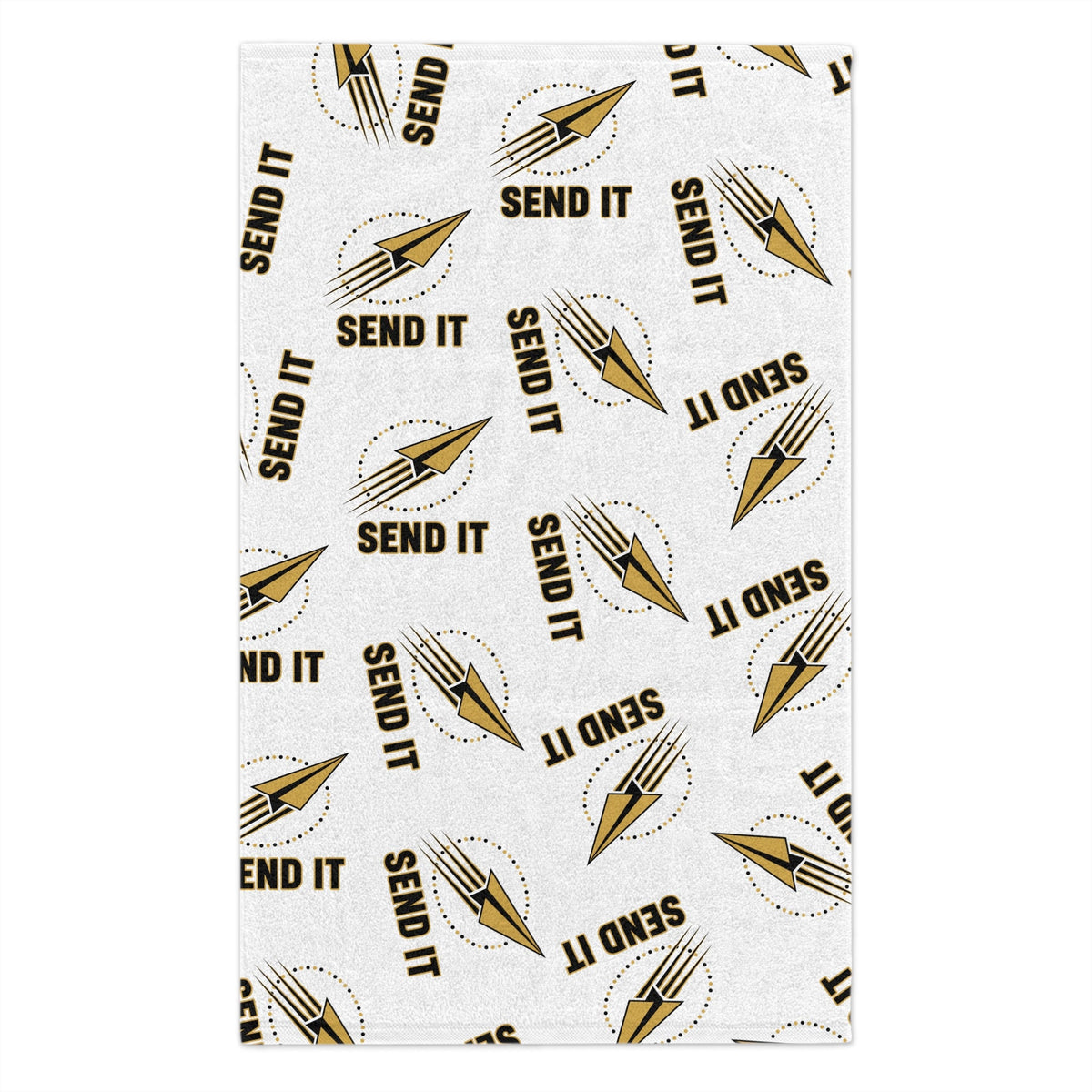 Rally Towel — "Send It" Paper Airplane Design (11x18) Printify
