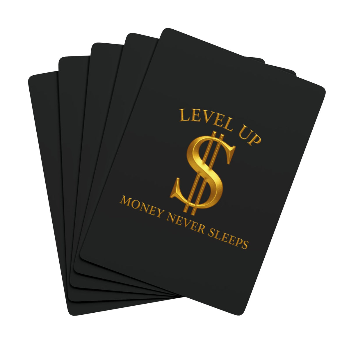 Poker Playing Cards - 'Level Up / Money Never Sleeps' Designer Deck