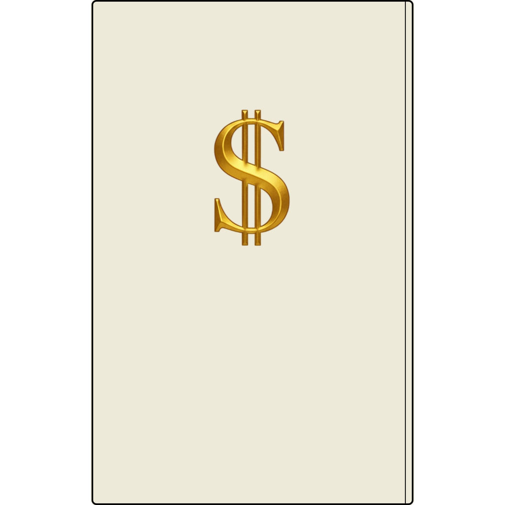 Vegan Leather Journal — "Level Up: Money Never Sleeps" Gold Dollar Planner Printify