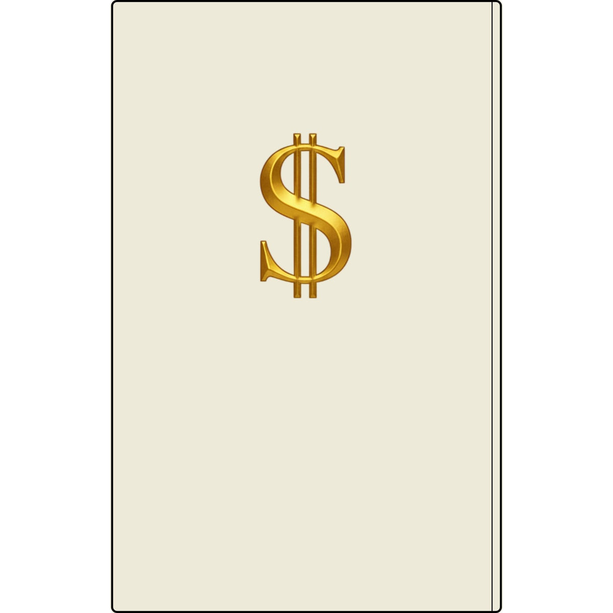 Vegan Leather Journal — "Level Up: Money Never Sleeps" Gold Dollar Planner Printify