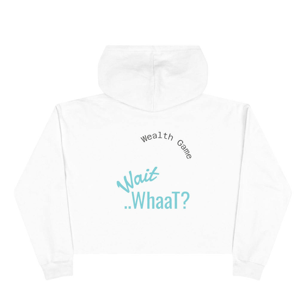 Crop Hoodie — 'WHAT!' Front & 'NOTHING' Back Graphic Cropped Hoodie Printify
