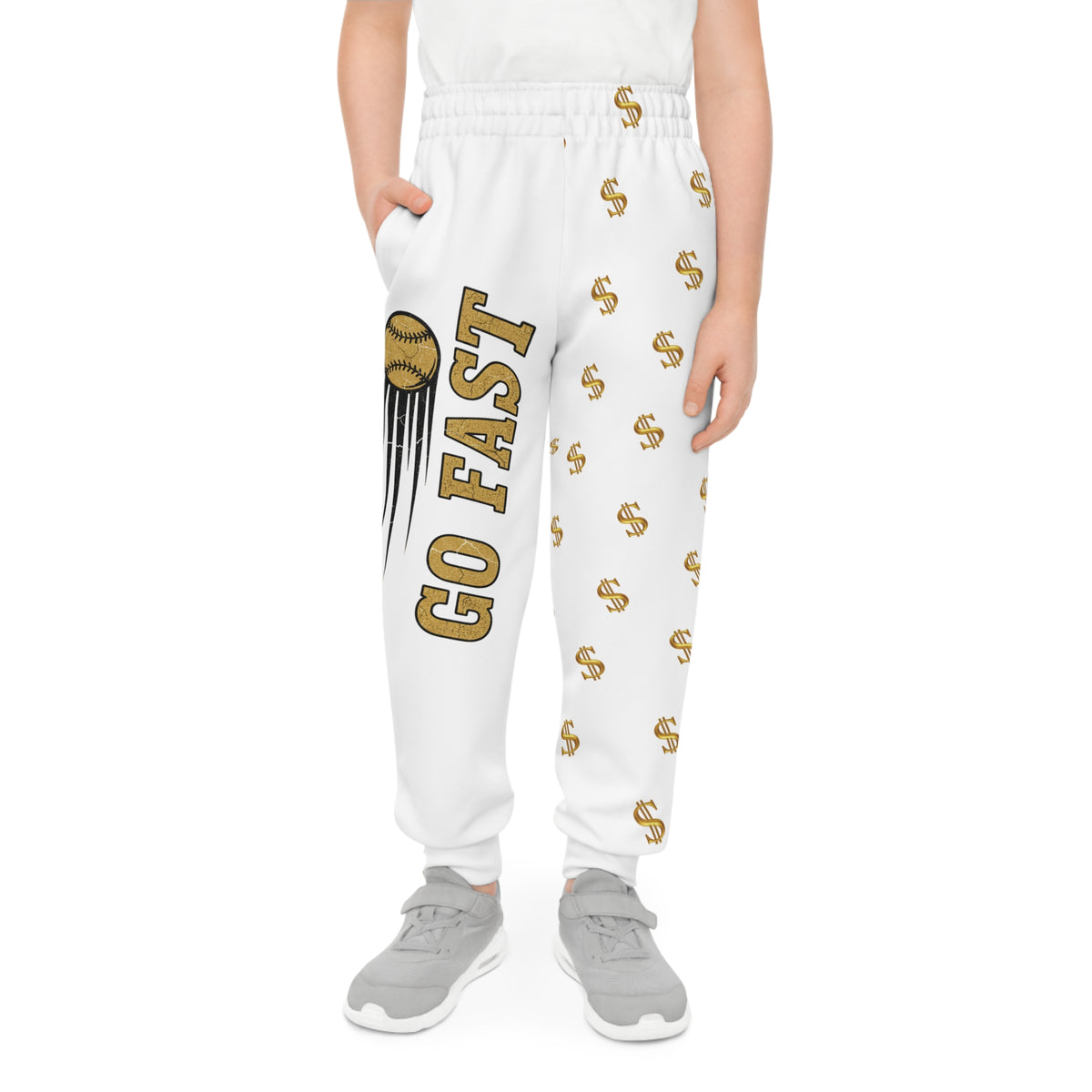 Youth Joggers — "Go Fast" Baseball Graphic Jogger Pants