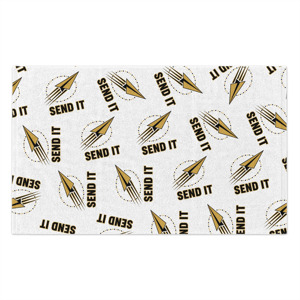 Rally Towel — "Send It" Paper Airplane Design (11x18) Printify