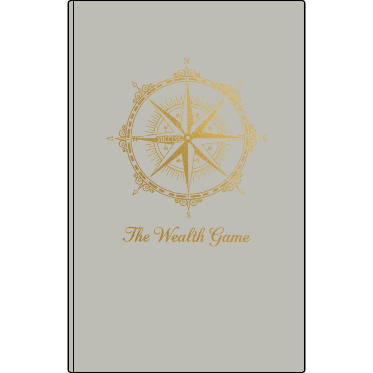 Vegan Leather Journal — 'The Wealth Game' Compass Engraved Notebook Printify