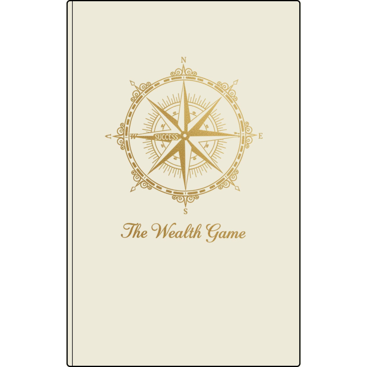 Vegan Leather Journal — 'The Wealth Game' Compass Engraved Notebook Printify