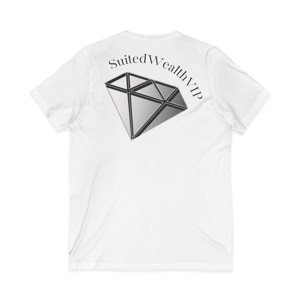 Real Apparel Co. Threads V-Neck Tee — Suited Wealth VIP Diamond Graphic Printify