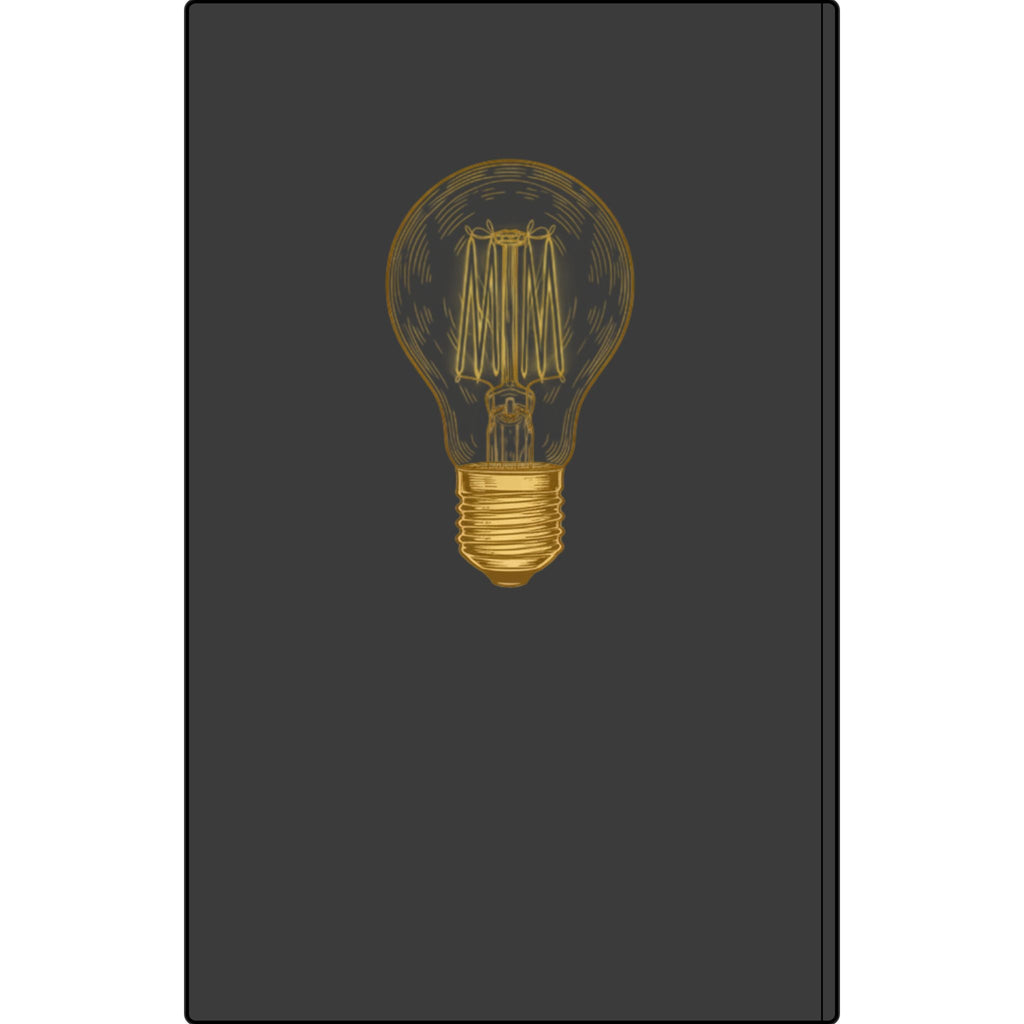 Engraved Vegan Leather Journal — 'We Don't Follow Trends, We Create Them' Lightbulb Notebook Printify