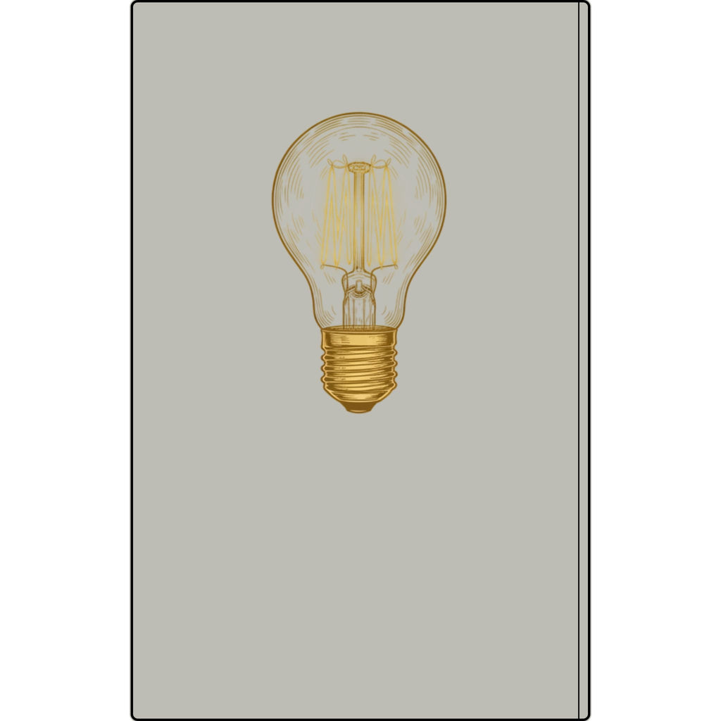 Engraved Vegan Leather Journal — 'We Don't Follow Trends, We Create Them' Lightbulb Notebook Printify