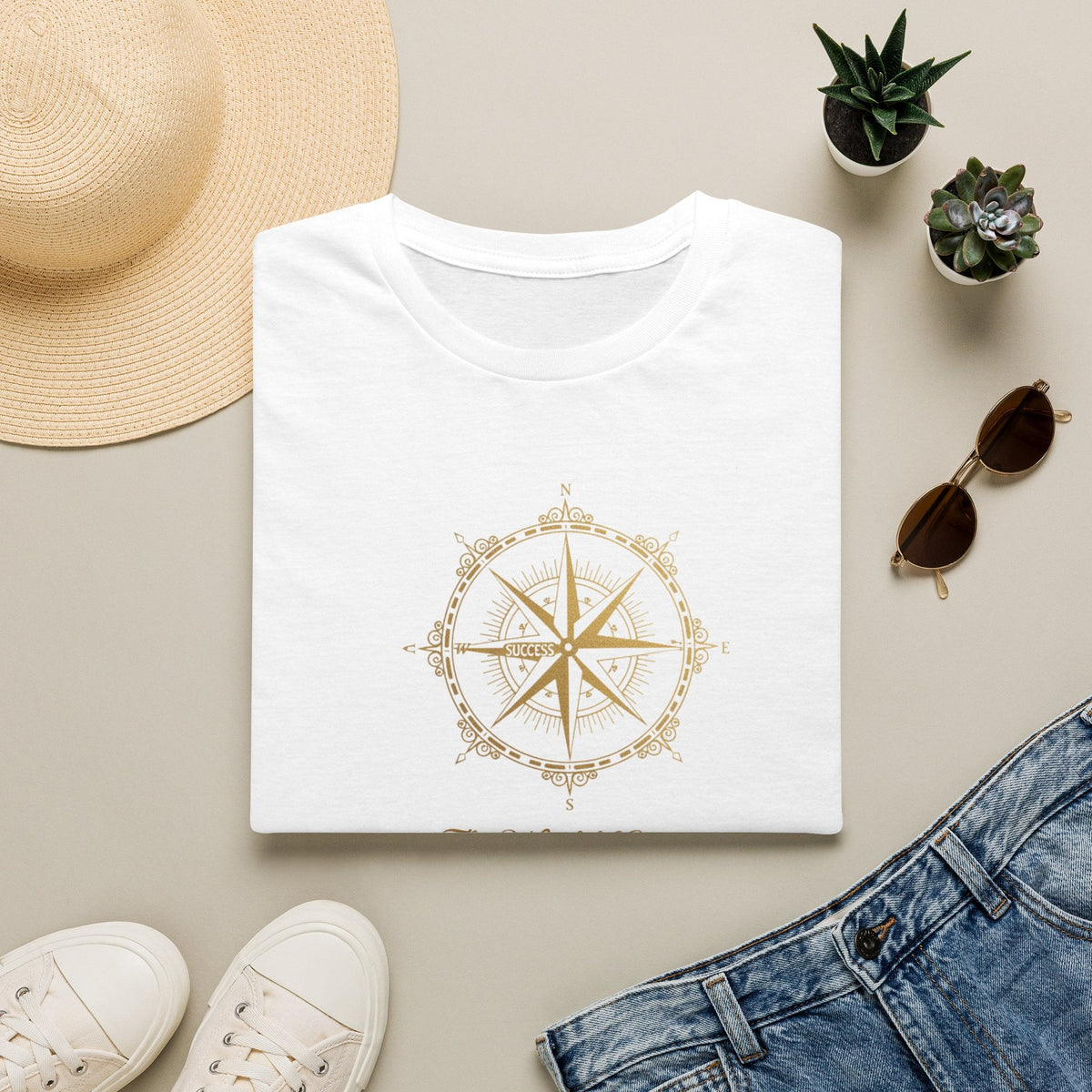 Compass Rose T-Shirt — The World’s Yours Nautical Graphic Tee Printify