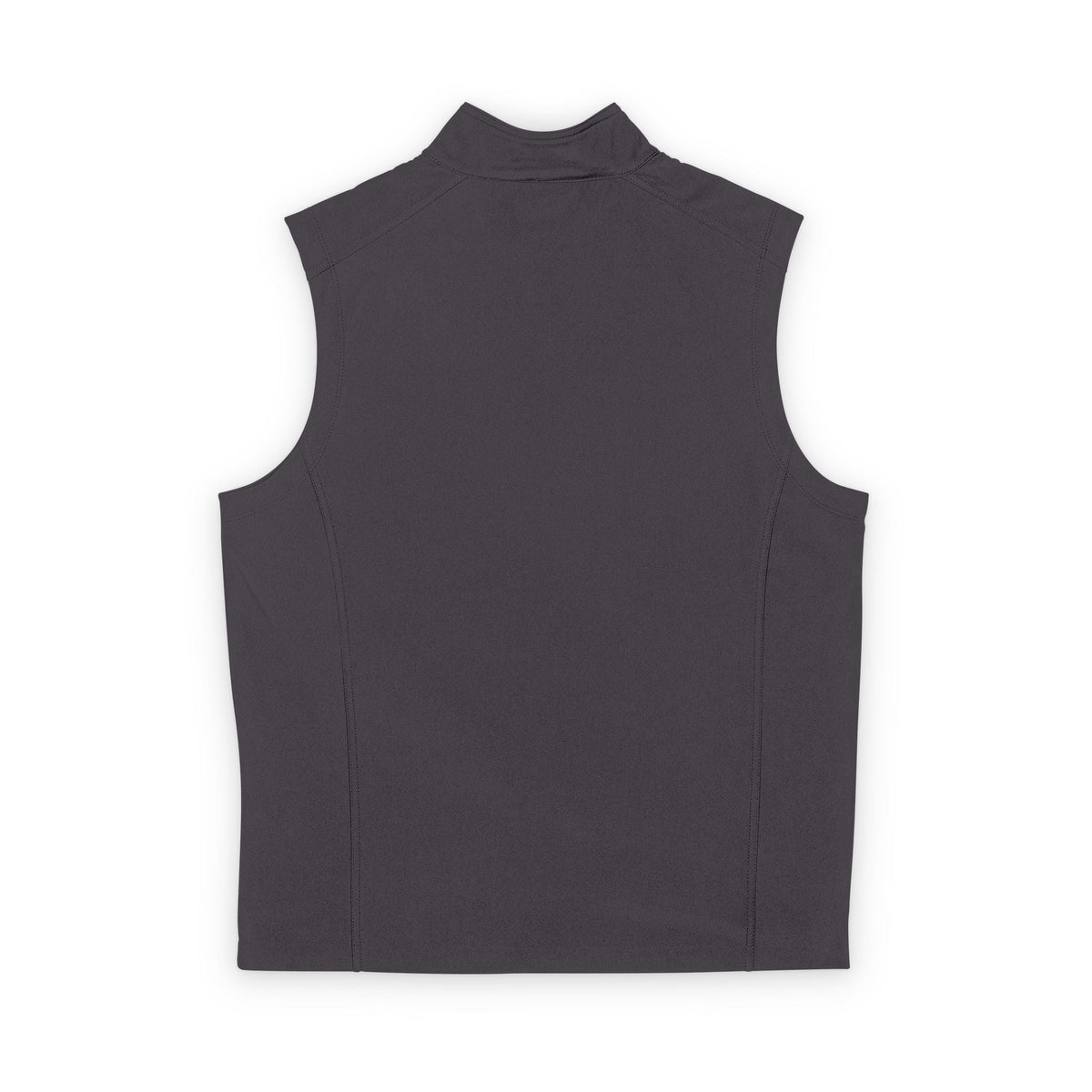 Men's Black Soft Shell Vest with White Floral Emblem — Lightweight Zip-Up Outerwear Printify