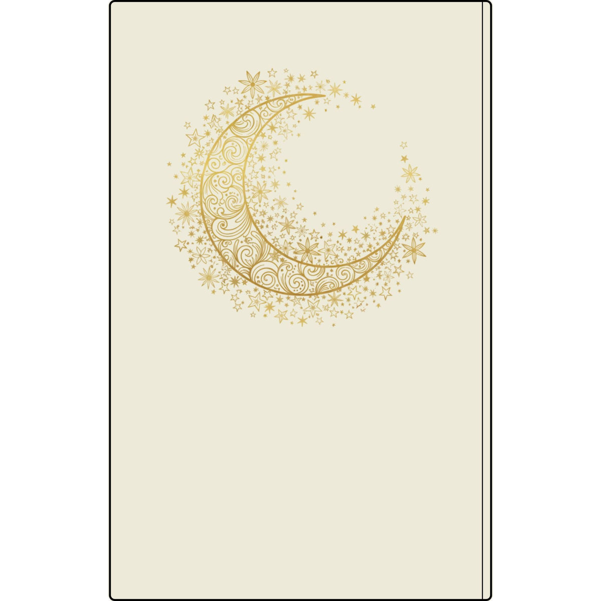 REM LIFE Vegan Leather Journal — 'Sleepless Dreams' Gold Crescent Moon Engraved Notebook Printify
