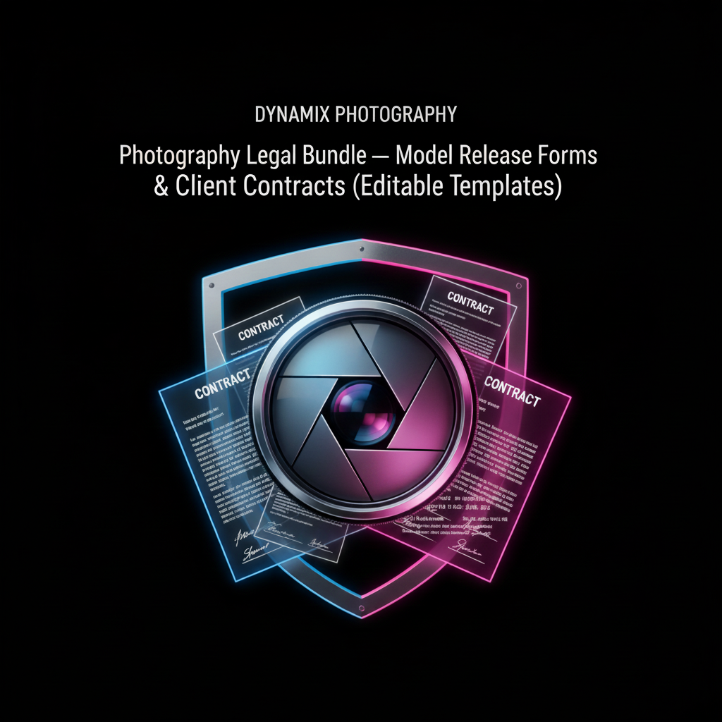 Photography Legal Bundle — Model Release Forms & Client Contracts (Editable Templates)