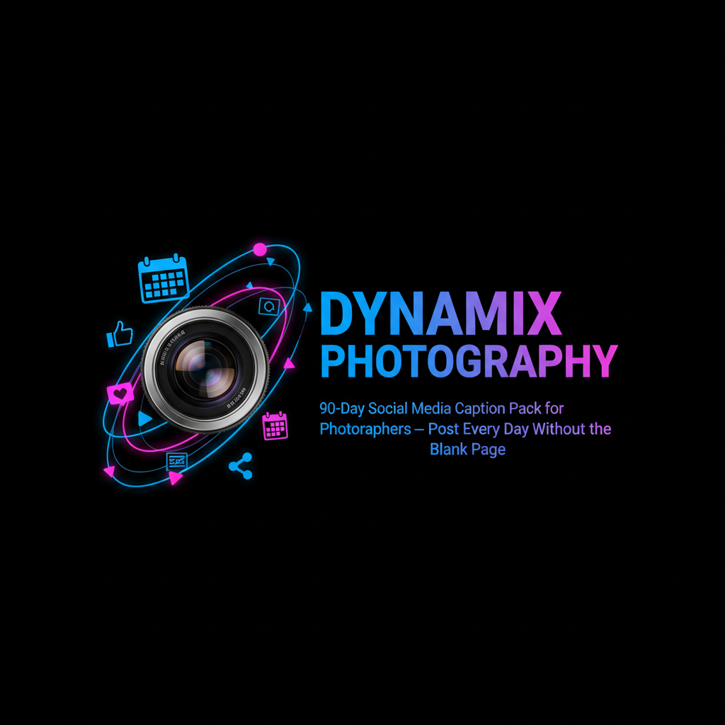 90-Day Social Media Caption Pack for Photographers — Post Every Day Without the Blank Page